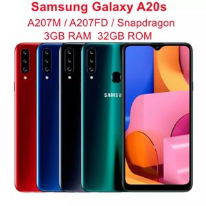 отремонтированный оригинальный Samsung Galaxy A20S 4G LTE разблокирован смартфон 2G RAM 32GB ROM мобильные телефоны