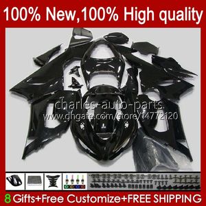 Full Fairings For KAWASAKI NINJA ZX600C ZX-600 ZX 6R 600CC 6 R ZX636 05-06 Bodywork 7No.14 ZX-636 600 CC ZX6R 05 06 ZX600 ZX 636 ZX-6R 2005 2006 OEM Bodys Kit glossy black