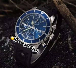 New Heritage Chronograph 44 blaues Zifferblatt A1332016 Japan VK Quarz Herrenuhr Stoppuhr Stahlgehäuse Kautschukarmband Sport Herrenuhren Hello_Watch