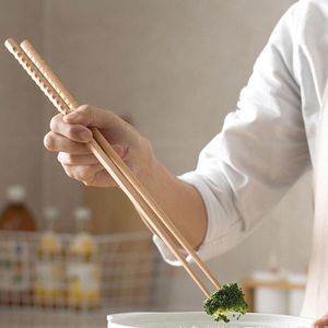 Chopsticks 1 Para wyjątkowo długich drewnianych makaronów kuchennych kuchennych smażenia do narzędzi domowych