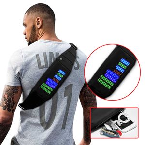 Outdoor-Sport-Lauflichter-Brusttaschen LED-Nachtlauf Bluetooth-Verbindung Brusttaschen Warnleuchten USB-Lade-Brusttasche # G30 Q0705