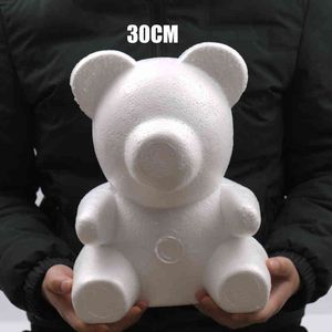 Gifts for women 2pcs 25cm/ 30cm Foam Rose Bear Mold DIY For Gift Polystyrene Styrofoam Foam Ball Artificial Rose Flower BeaR