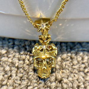 Estetica di lusso Decadente Estetica Skull e pendente croce Neklace Brand Gold Colory Jewelry per le donne Collare punk