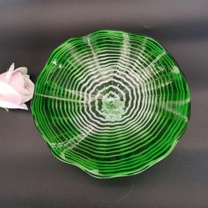 Lampade da parete Piatti in vetro soffiato verde fatti a mano Decorazioni per feste di matrimonio in stile Chihuly