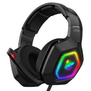 Gaming Headset K10 Earphones Game Header Head Monterad RGB-lampa Ät kyckling Mobila dator Elenergi Hörlurar