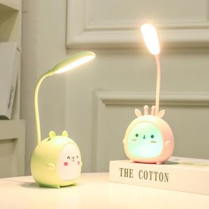 Table Lamps Desk Lamp USB Rechargeable Three-speed Dimming Cute Dormitory Learning Reading Eye Protection Bedroom Night LightTable