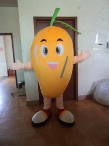 Halloween söt mango maskot kostym tecknad frukt anime tema tecken jul karneval fest fancy kostymer vuxna storlek födelsedag utomhus outfit