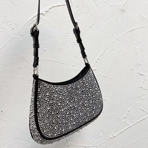 Bolsas de ombro de strass de contas de luxo mulheres bolsas de diamante brilhantes hobos beading baguetes Bling Bands Bolsa