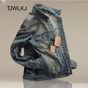 Erkek Ceketler TJWLKJ Sonbahar Erkek Kot Ceket Yüksek Kaliteli Kovboy Trendy Moda Bombacı Jean Ceket Retro Rahat Ince Streetwear1