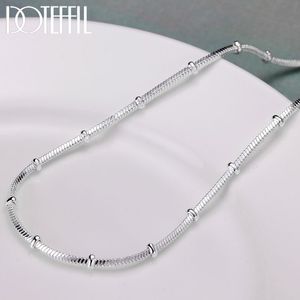 Collana a catena a serpente in argento sterling 925 18/20 pollici 1.2/2mm per gioielli da fidanzamento per matrimonio moda donna uomo