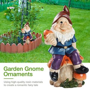 ガーデン樹脂ドワーフの装飾品手描きの庭Gnome Statues工芸品コートヤードパークヴィラホーム置物デコアラットC0220