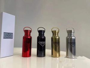 Stainless Steel Water Bottle 500ml Silver Gold Red Black 4 colors with Gift Box p117