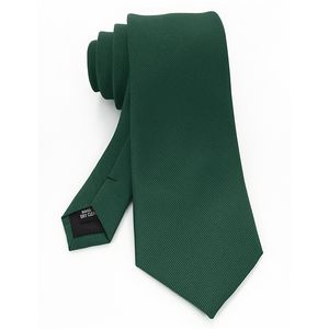 Cravatta classica da uomo Cravatta jacquard in seta da 8 cm Solido verde rosso nero Cravatte per uomo regalo per festa di nozze d'affari