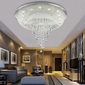 天井リビングルームのロビークリエイティブランプのための新しい現代クリスタルシャンデリア創造的な家の照明器具LED Lustres de Cristal