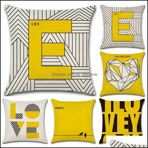 Подушка / декоративная подушка для дома Текстиль текстиль сад ERS Cushion Linen Хлопок ER буквы любовь кейс геометрический 45x45см тонкий для спальни декоративный