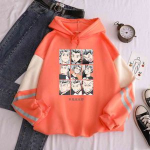 Haikyuu anime bokuto manga shoyo volleyboll kreativ patchwork hoodies sweatshirt hajuku oversized casual vinter varm hoodies y211118