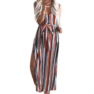 Summer New Fashion Maternity Dresses Striped V-neck dress Women Pregnant Pregnancy Clothes Strap Sleeveless Dress grossesse Q0713