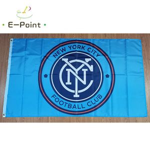 New York City FC 3*150 cm*150 cm) Polyester flaggor Bannerdekoration Flying Home Garden Flag Festive Gifts