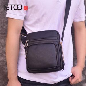 HBP Aetoo Business Shoulder Bag, Mäns Oblique Travel Leisure Väska, Mäns Simple Slant Bag
