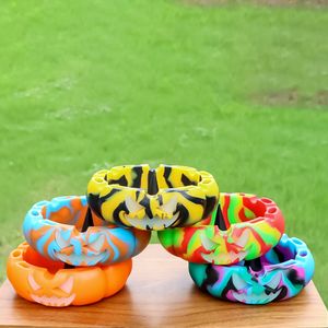 Abóbora Silicone Ashtray Halloween Charuto Fumaça Acessório 150g Colorfull Camuflagem Luminosa Brilho nos cinzeiros escuros DHL Free SP301