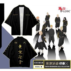 2021 Tokyo Revengers T-shirt Ken Ryuguji Takemichi Tee Tops Japanese Style Haori Doraken Cosplay Outfits 4 Types Y0913