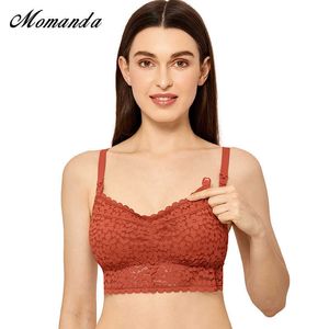 Моманды женские кормящие кормящие кружева Bralette родильный бюстгальтер слегка выровняются черный белый Y0925