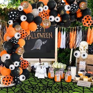 106 pièces Halloween Latex ballons guirlande Kit arc Orange noir araignée Globals fête décoration enfants Birhtday cadeaux jouet 220217
