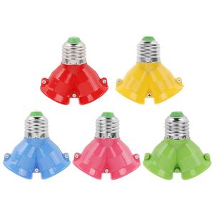 2 In 1 Doppelköpfe E27 Sockel Basis Lampen Extender Splitter Kontakt Adapter Konverter Stecker Halogenlampe Lampenfassung Kupfer