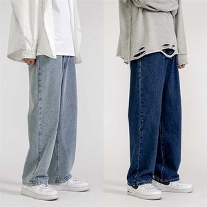 Men's Jeans Pants Trousers for Men Jean Baggy Denim Mens Man Male Trendyol Streetwear Korean Fashion Mens Boys Large Flare Sale 220115