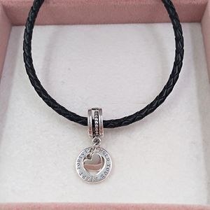 925 Sterling Silver Jewelry Dokonywanie Kit Materiały Pandora Kocham Cię Forever Charms DIY Bond Touch Bransoletka dla kobiet Męskie Pary Łańcuch Zroszony Bangle Naszyjniki Wisiorek