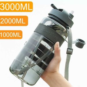 1000ml 2000 ml Sportvattenflaska för cykelcykel utomhus s dricker BPA Gratis 1L 2L 3L Space Cup 211122