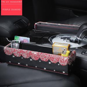 Car Organizer Design BlingBling Crystal And Diamond Storage Box Bling Accessories Interior Decor Seat For Girl Woman2458