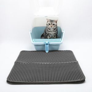 Kattbäddar Möbler Honeycomb Double Layer Design Mat Litter Fällor Pet Products