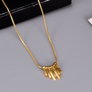 Wholesale titanium cone for sale - Group buy Trendy Design Titanium Steel Bar Snake Chain Necklaces L Stainless Steel Irregular Cone Necklaces
