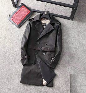 England middle long trench coat/high quality brand design double breasted trench coat/cotton fabric size