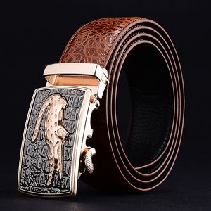 2021 men's leather belt crocodile pattern belt mans belt wholesale automatic buckle pants supply