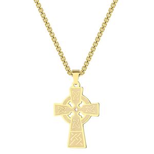 Naszyjniki wisiorek Kinital Moda Armenian Cross Knot Naszyjnik Talizman Solar Celtics Druid Amulet Wisiorki Choker Biżuteria