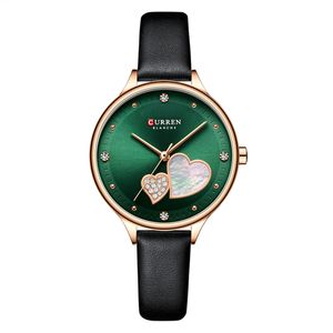 Uhren Frauen Mode Leder Quarz Armbanduhr Charming Rhinestone Weibliche Uhr Reloj de Mujer