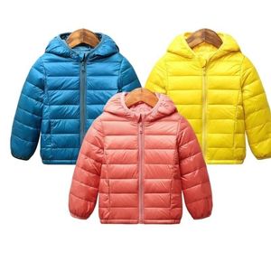 Baby Kids Casacos Outono inverno meninos meninas aquecido casaco com capuz crianças outerwear 2-7 y toddler criança infantil 211203