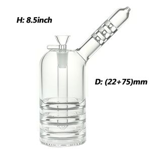 Rauchpfeifen Glas Bong Shisha Rig/Bubbler zum Rauchen von 8,5 Zoll Höhe und Perc mit 14 mm Schüssel 650 g Gewicht LK-Bu062Q240515