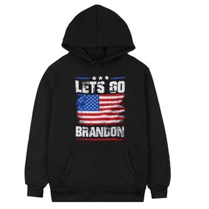 Unisex Let's Go Brandon Brandon Hoodie Kooded Jacket Женский пальто Us Flag Stars Print Anti Biden Trump 2024 костюми