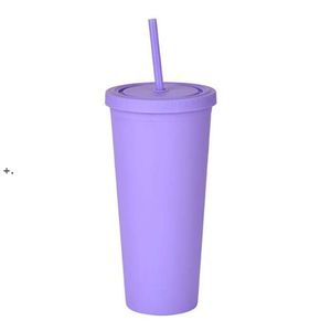 New22oz Grong Arenause тощая кружка кофе чашка с уплотнением крышкой соломы прямые чашки пластиковые изолированные бутылкой морской корабль ZZE7862