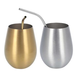 Mugs 500ml Single Layer Beer Mug With Straw 304 Stainless Steel Drinking Cup For Bar Home Supplies