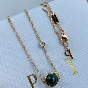 Posiadanie Naszyjnik Piaget Wisiorki Malachite Inkrustowane Kryształ 18K Pozłacane Sterling Silver Luksusowa Biżuteria Wysokiej Jakości Marka Designer Naszyjniki Wisiorek