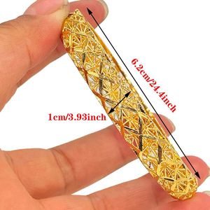 Bangle Dubai Bangles For Women 24K Ethiopian Africa Fashion Gold Color Saudi Arabia Bride Wedding Bracelet Jewelry Gifts192x