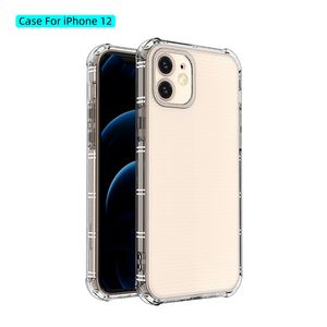 Anti-Klopf-weiche TPU-transparente, klare Handyhülle für iPhone 12 11 Pro Max Xs Xr Xs Max 6 7 8 Plus