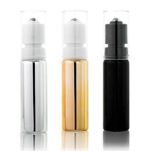 100pcs 10/15/20ml Press Lock Clear Glass Roll On Bottles Essential Oils Roller Bottle Perfume Vials