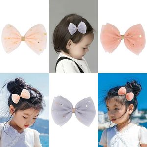 Moda Lace Arcos Meninas Clipes De Cabelo Glisten Star Princesa Meninas Barrettes Designer Cabelo Clipes Bebê BB Girls Acessórios De Cabelo