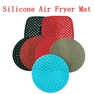 Air Fryer Silicone Mat (7.5/8/8.5/9 inches) Reversible Non-Stick Silicone Dab Mats Baking Mat Food-grade Silicone Reusable by sea LLA828