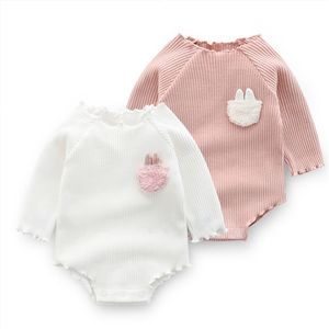 Bebê Bonito Roupas de Mola Outono Algodão de Algodão de Mangas Longa Bodysuit Baby Baby Macacão Jumpsuit Irfits Roupas Recém-nascidos Recém-nascidos Roupas 210315